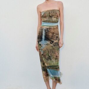 Zara Printed Tulle size S dress